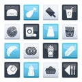 fast food and drink icons Royalty Free Stock Photo