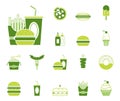 Fast Food & Drinks - Iconset - Icons Royalty Free Stock Photo