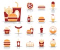 Fast Food & Drinks - Iconset - Icons Royalty Free Stock Photo