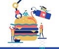 Fast food - flat design style colorful illustration Royalty Free Stock Photo