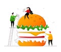 Fast food - flat design style colorful illustration Royalty Free Stock Photo