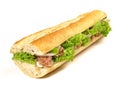 Fast Food - French Baguette with Tuna Fish Royalty Free Stock Photo