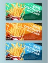 Fast Food Fries Discount Voucher Templates