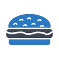 Fast food glyph colour vector icon Royalty Free Stock Photo