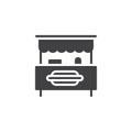 Fast food hot dog cart icon vector Royalty Free Stock Photo