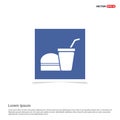 Fast Food Icon - Blue photo Frame Royalty Free Stock Photo