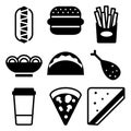 Fast food icon Royalty Free Stock Photo