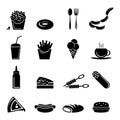 Fast Food Icons Royalty Free Stock Photo