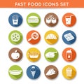 Fast Food Icons Royalty Free Stock Photo