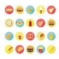 Fast food icons set. Illustration eps10 Royalty Free Stock Photo