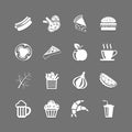 Fast food icons Royalty Free Stock Photo