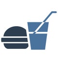 Fast Food Isolated Vector icon that can be easily edit or modified. Royalty Free Stock Photo