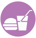Fast Food Isolated Vector icon that can be easily edit or modified. Royalty Free Stock Photo