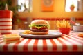 fast food junk food hamburger burger tasty fat not good beef meat, French fries, unhealthy enjoy relax, eat speed Royalty Free Stock Photo