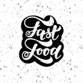 Fast food lettering element. Hand drawn inscription. Ink illustration.