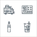 fast food line icons. linear set. quality vector line set such as drink, coke, menu Royalty Free Stock Photo