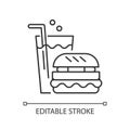 Fast food linear icon