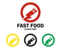 Fast Food logo Template. Vector illustration Royalty Free Stock Photo