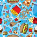 Fast Food Many Can Eat Seamless Pattern_eps Royalty Free Stock Photo