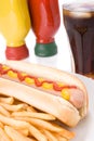 Fast food meal with hotdog Royalty Free Stock Photo