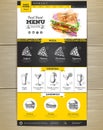 Fast food menu concept Web site design. Royalty Free Stock Photo