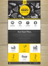 Fast food menu concept Web site design. Royalty Free Stock Photo