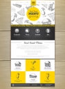 Fast food menu concept Web site design. Royalty Free Stock Photo