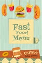 Fast Food Menu Royalty Free Stock Photo