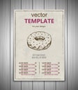 Fast food menu design template hand drawn vector