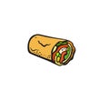 Pop art style burritos sticker