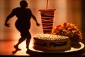 fast food problem of being overweight. Improper diet, junk food, unhealthy habits. Overweight problem, fat people, big