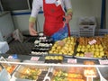 Fast food. Pyongyang. Street trade. North Korea. Royalty Free Stock Photo