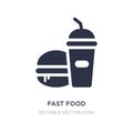 fast food restaurant icon on white background. Simple element illustration from Food concept