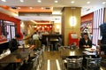 Fast food restaurant interior Royalty Free Stock Photo