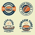 Fast Food Restaurant Labels and Logos