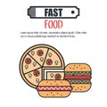 fast food restaurant menu isolated icon Royalty Free Stock Photo