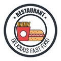 fast food restaurant menu isolated icon Royalty Free Stock Photo