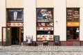 Fast food restaurant with walk-up windows