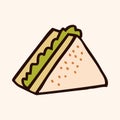 Fast food sandwich flat icon elements,eps10