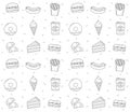 Fast Food Seamless Pattern Royalty Free Stock Photo