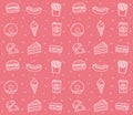 Fast Food Seamless Pattern Royalty Free Stock Photo