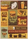 Fast food set Royalty Free Stock Photo