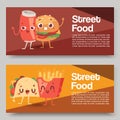 Fast food smile vector cartoon expression characters of hamburger or cheeseburger with fast-food emotion of burger or