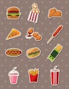 Fast food stickers