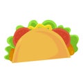 Fast food taco icon