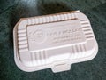 A fast food take away storage box which is earth eco friendly. Royalty Free Stock Photo
