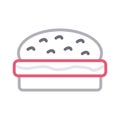 Fast food colour line vector icon Royalty Free Stock Photo