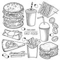 Fast food vector illustrations