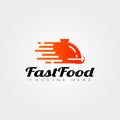 Fast food delivery vector logo design,food icon Royalty Free Stock Photo