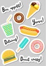 Fast Food vector stickers